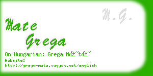 mate grega business card